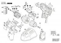 Bosch 3 601 JD4 000 Gsr 10,8V-Ec Te Cordless Drill Driver 10.8 V / Eu Spare Parts